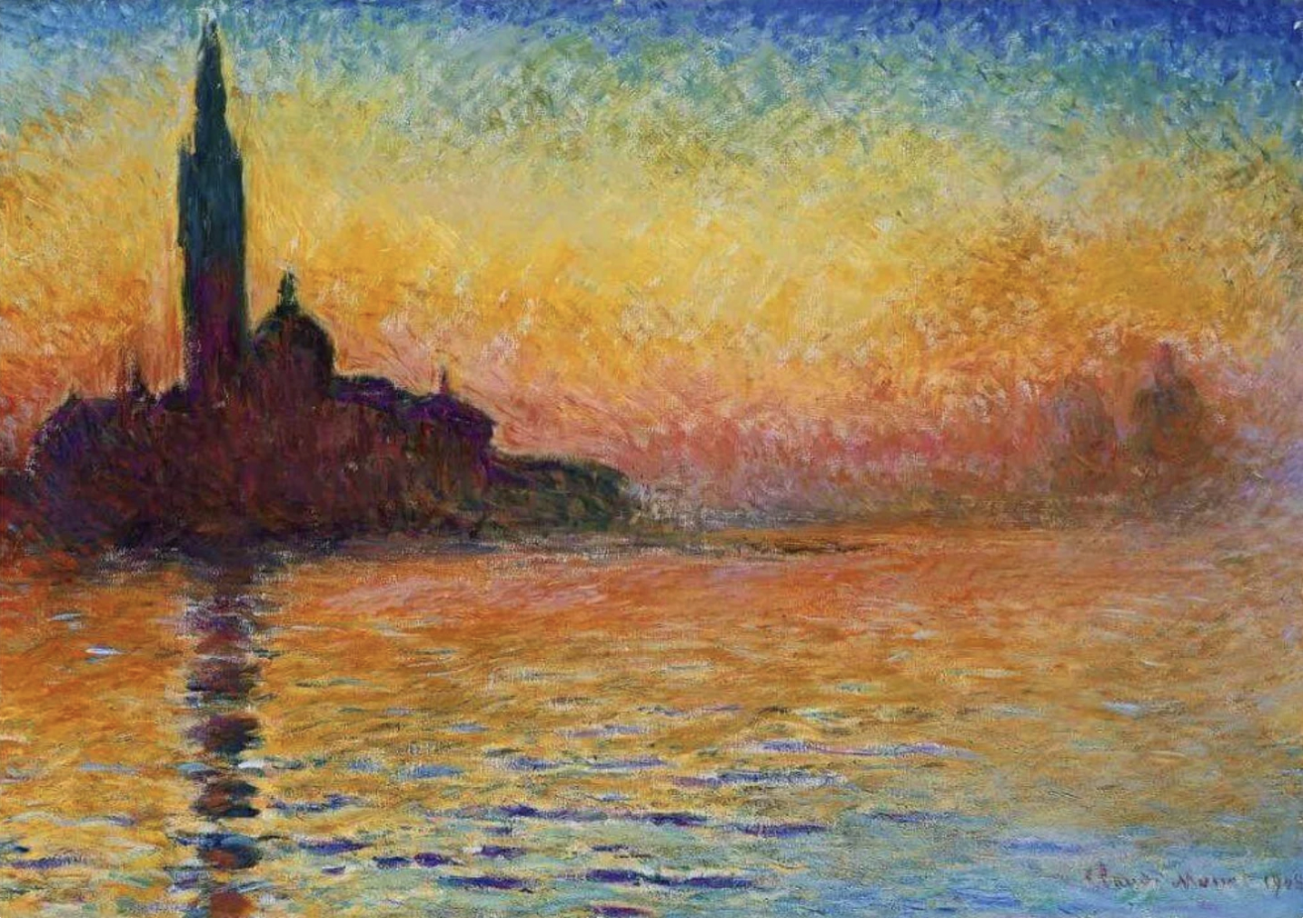 黄昏的San Giorgio Maggiore，克劳德·莫奈，1908年
