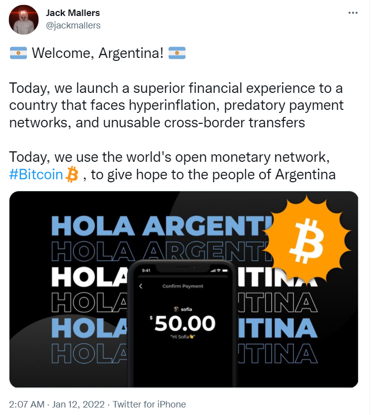 Strike宣布在阿根廷推出比特币支付服务