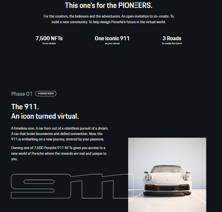 保时捷拟推出 911 车型主题 NFT 系列，12 月 20 日将开放白名单注册