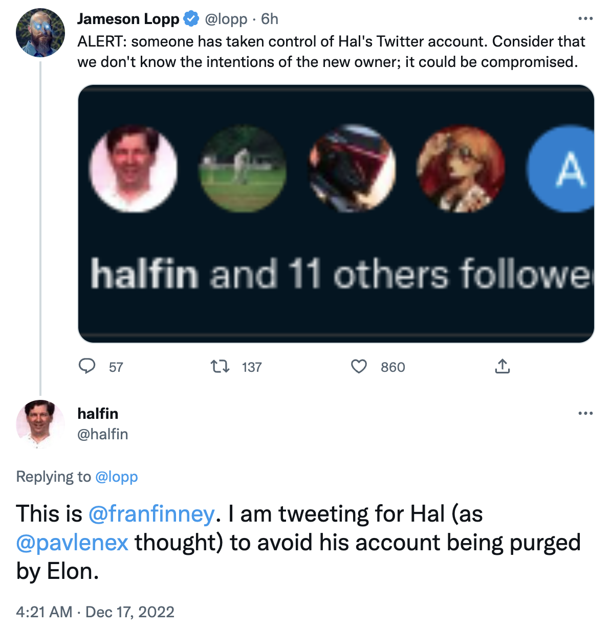 比特币先驱哈尔・芬尼的 Twitter 账号被重新激活